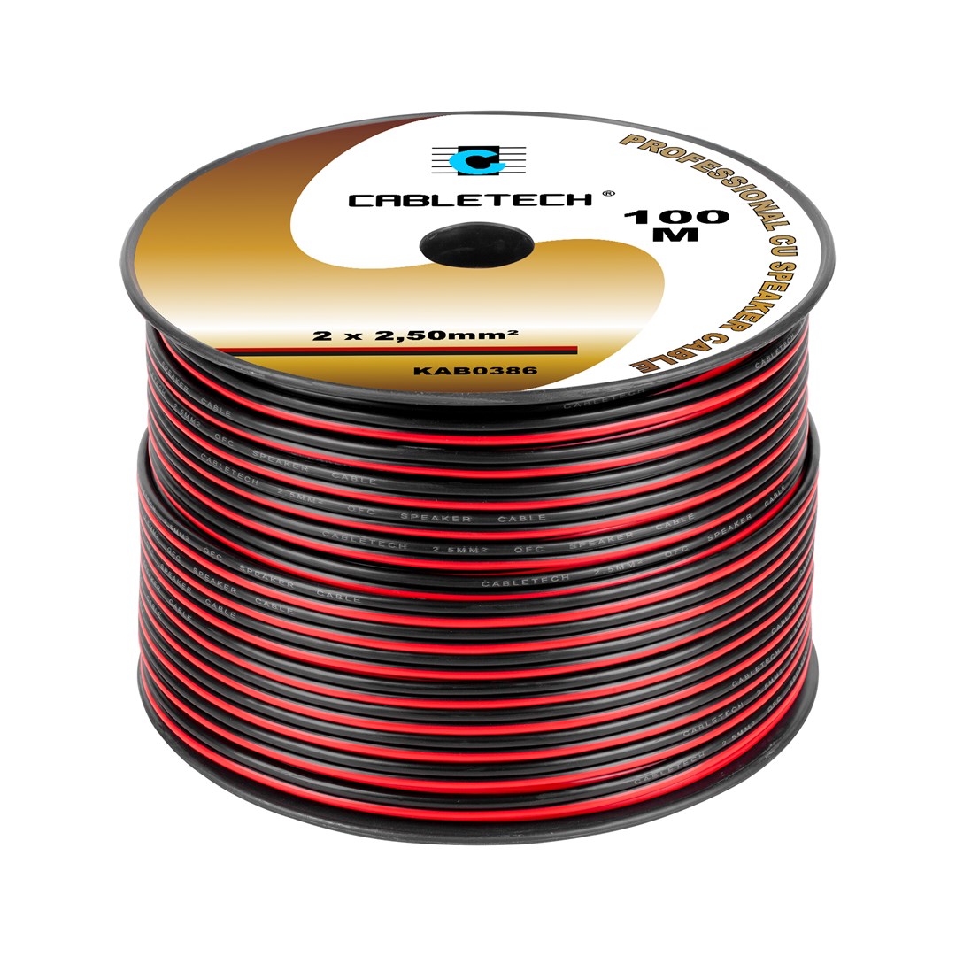 CABLETECH Speaker cable 2.5mm black-red