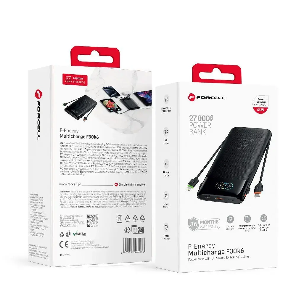 FORCELL F-ENERGY F30K6 Multicharge powerbank with