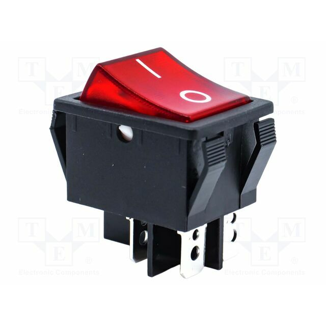 E-SWITCH ROCKER; DPST; Pos: 2; ON-OFF