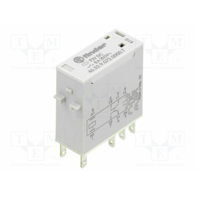 FINDER Relay: electromagnetic; Ucoil: 72VDC; DPDT