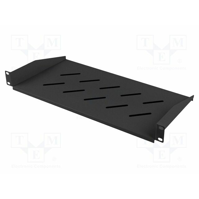 LANBERG Shelf; 1U; black; screw; Standard:
