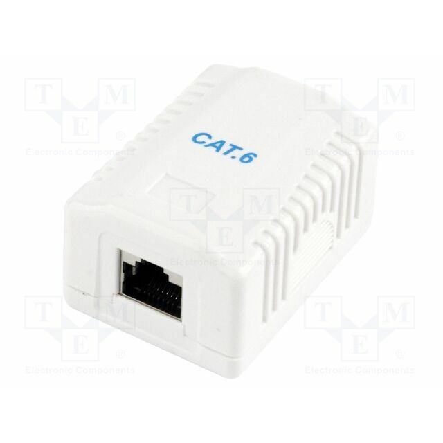 GEMBIRD Wall socket; Cablexpert; white; RJ45