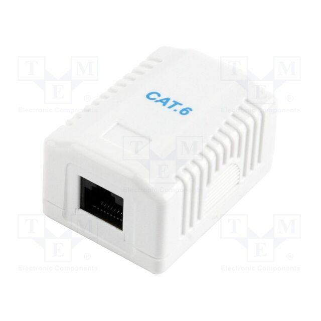 GEMBIRD Wall socket; Cablexpert; white; RJ45