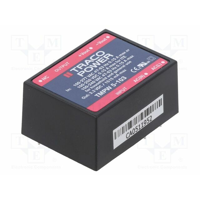 TRACO POWER Power supply: switching; for