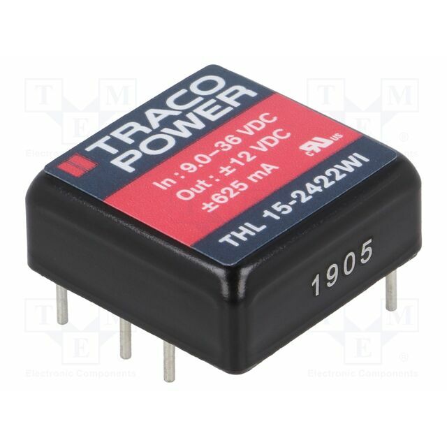 TRACO POWER Converter: DC/DC; 15W; Uin: