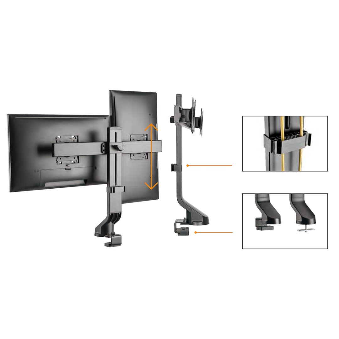 Maclean MC-854 Holder for two monitors