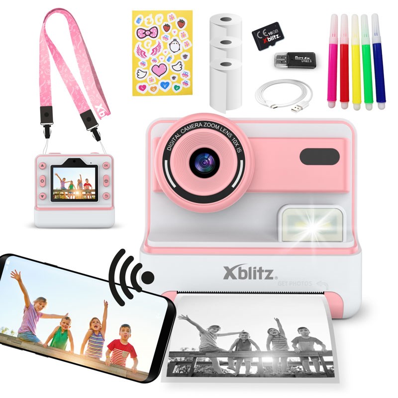 XBLITZ FLASH PINK INSTANT CAMERA WITH