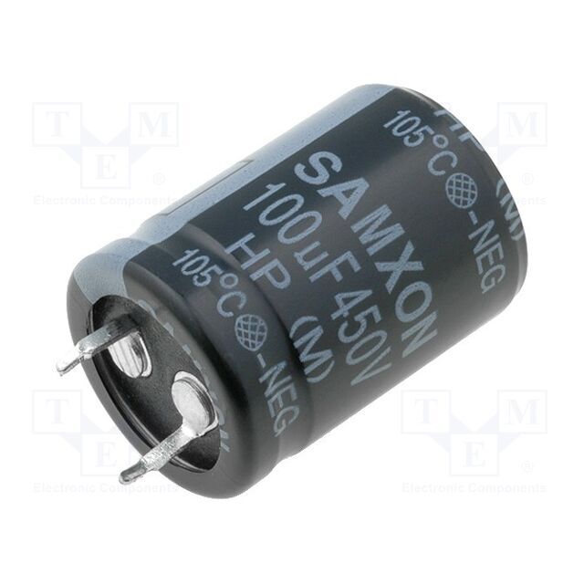 SAMXON Capacitor: electrolytic; SNAP-IN; 100uF; 450VDC
