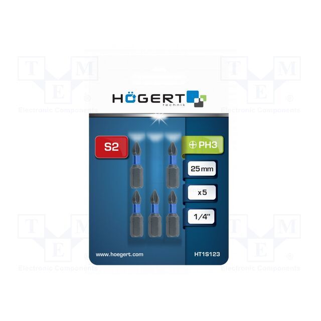 HÖGERT TECHNIK Screwdriver bit; Phillips; PH3