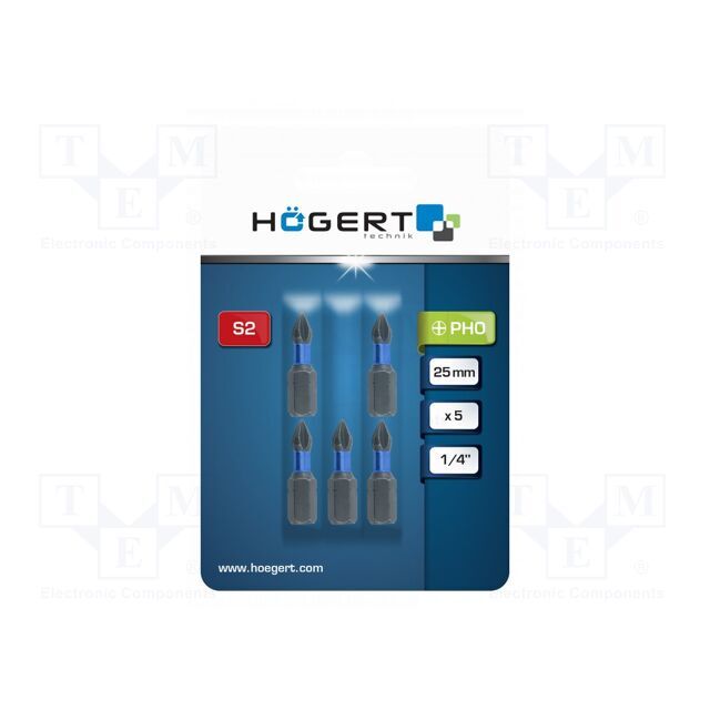 HÖGERT TECHNIK Screwdriver bit; Phillips; PH0