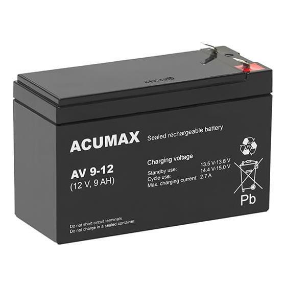 BATTERY 12V 9AH VRLA/AV9-12 T2 ACUMAX