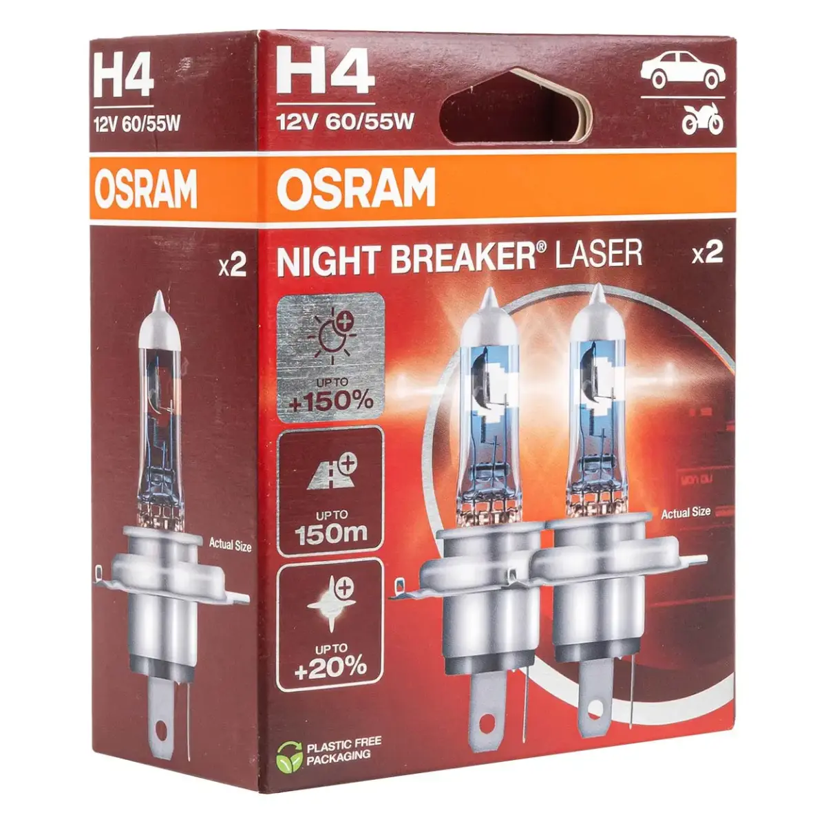 Spuldzes Osram H4 12V 60/55W P43t