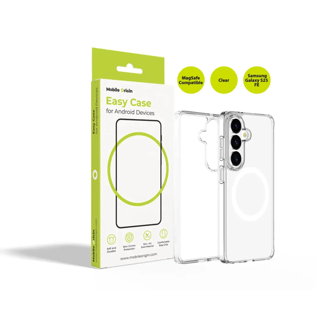 Mobile Origin Easy Case, MagSafe, Clear