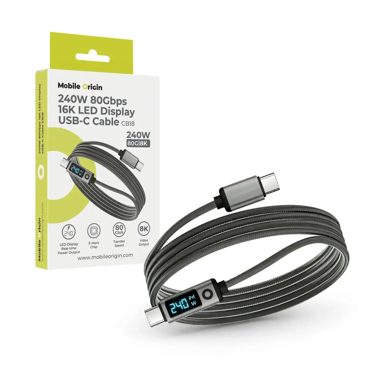 Mobile Origin 240W 80Gbps, 8K/60Hz LED