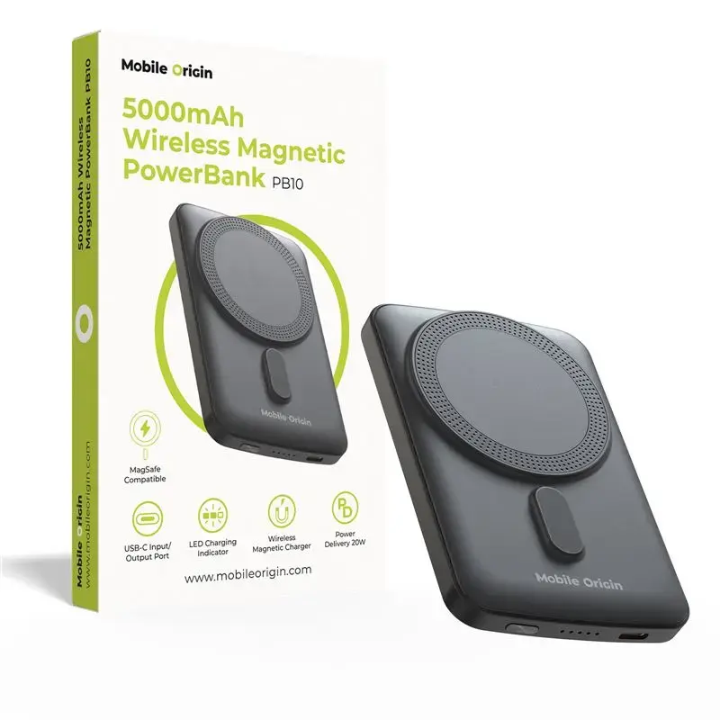 Mobile Origin Wireless Magnetic PowerBank 5000mAh