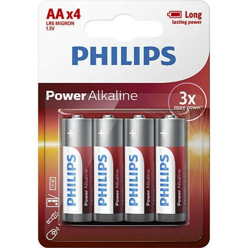 PHILIPS Batteries Power Alkaline AA 4pcs