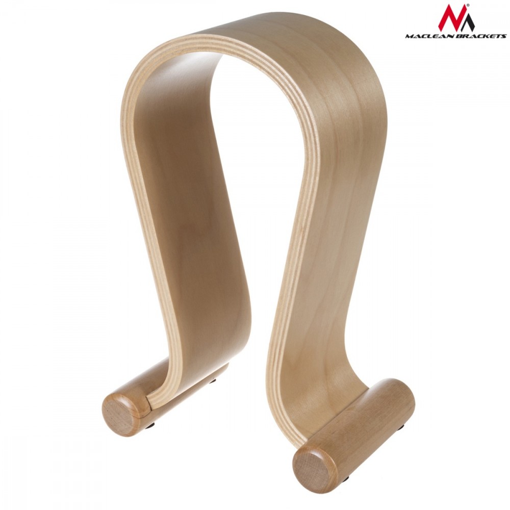 MACLEAN Headphones Stand Wooden Light Oak