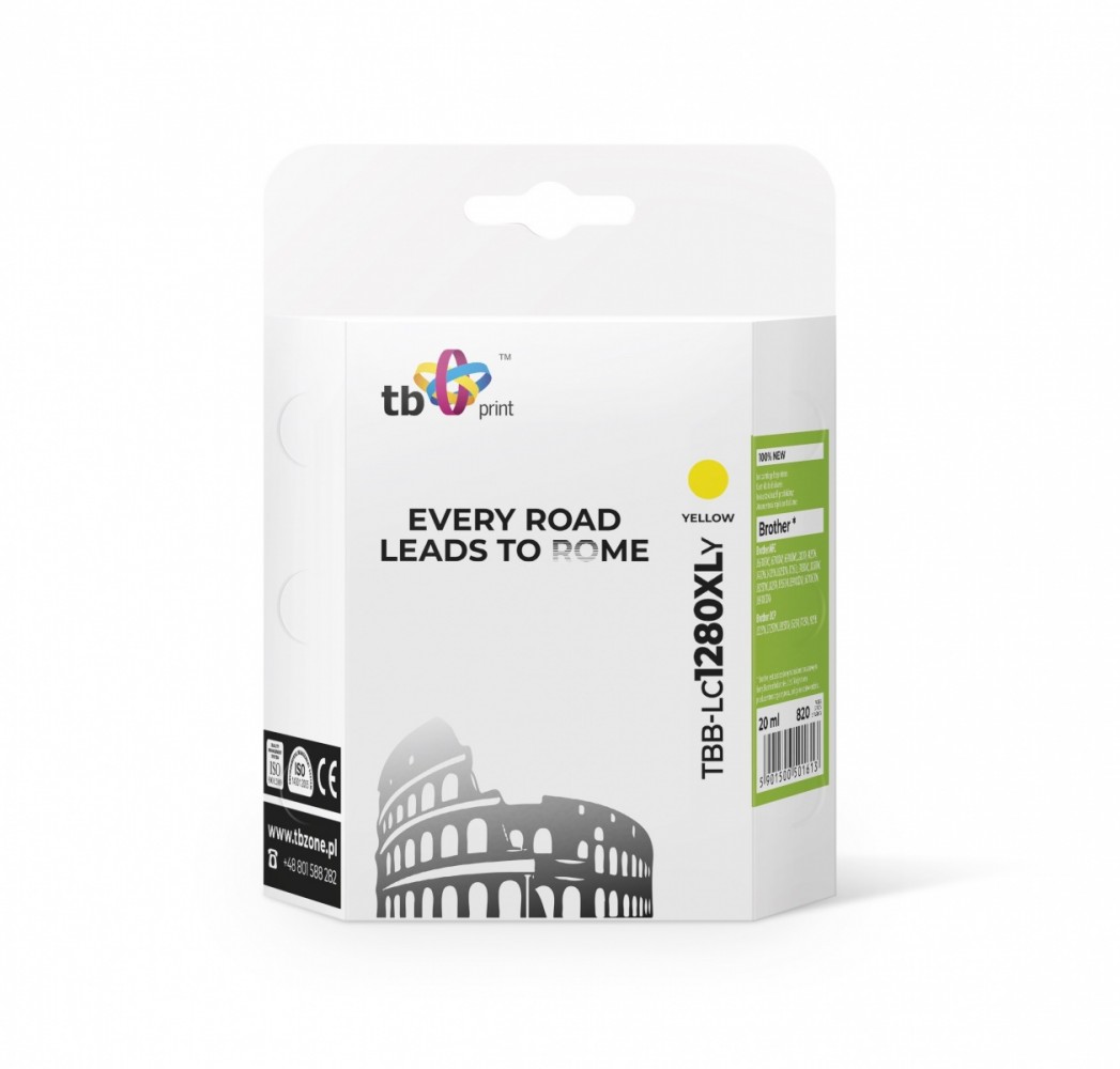TB Print Ink for BrotherLC1280XL Yellow
