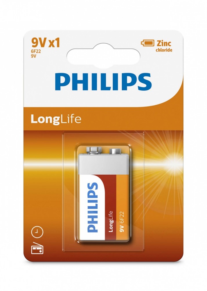 Baterija Philips 9V Longlife 1gb |
