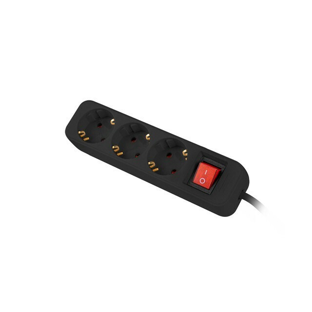 LANBERG Extension lead; H05VV-F; 3G1mm2; 1