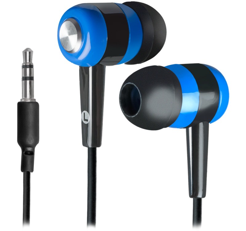 DEFENDER EARPHONES BASIC 616 BLACK-BLUE (4714033636162)