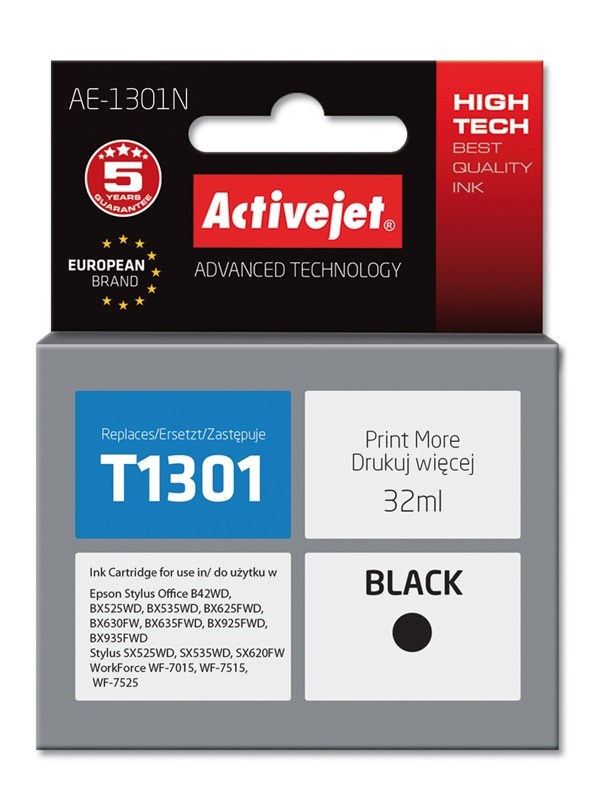 Activejet AE-1301N Ink cartridge (replacement for