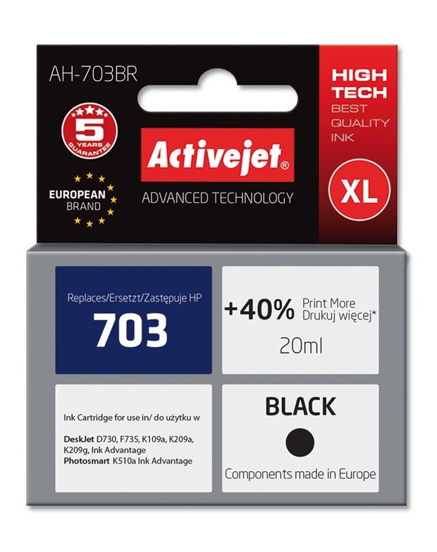 Activejet AH-703BR Ink (replacement for HP