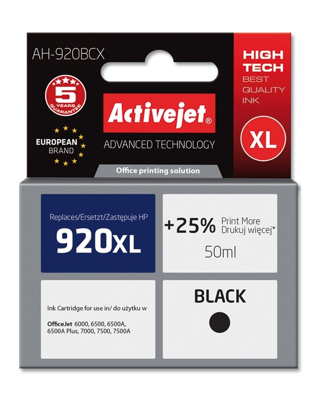 Activejet AH-920BCX Ink (replacement for HP