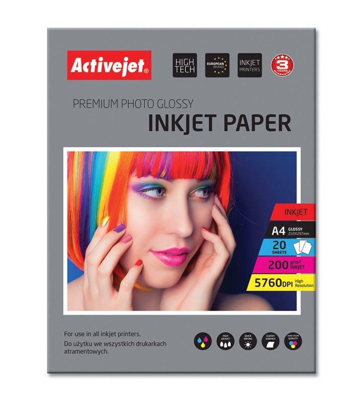 Activejet AP4-200G20 Paper photo glossy (A4