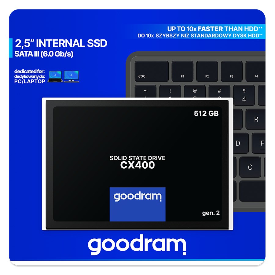 Goodram CX400 Gen2 512GB | SSDPR-CX400-512-G2