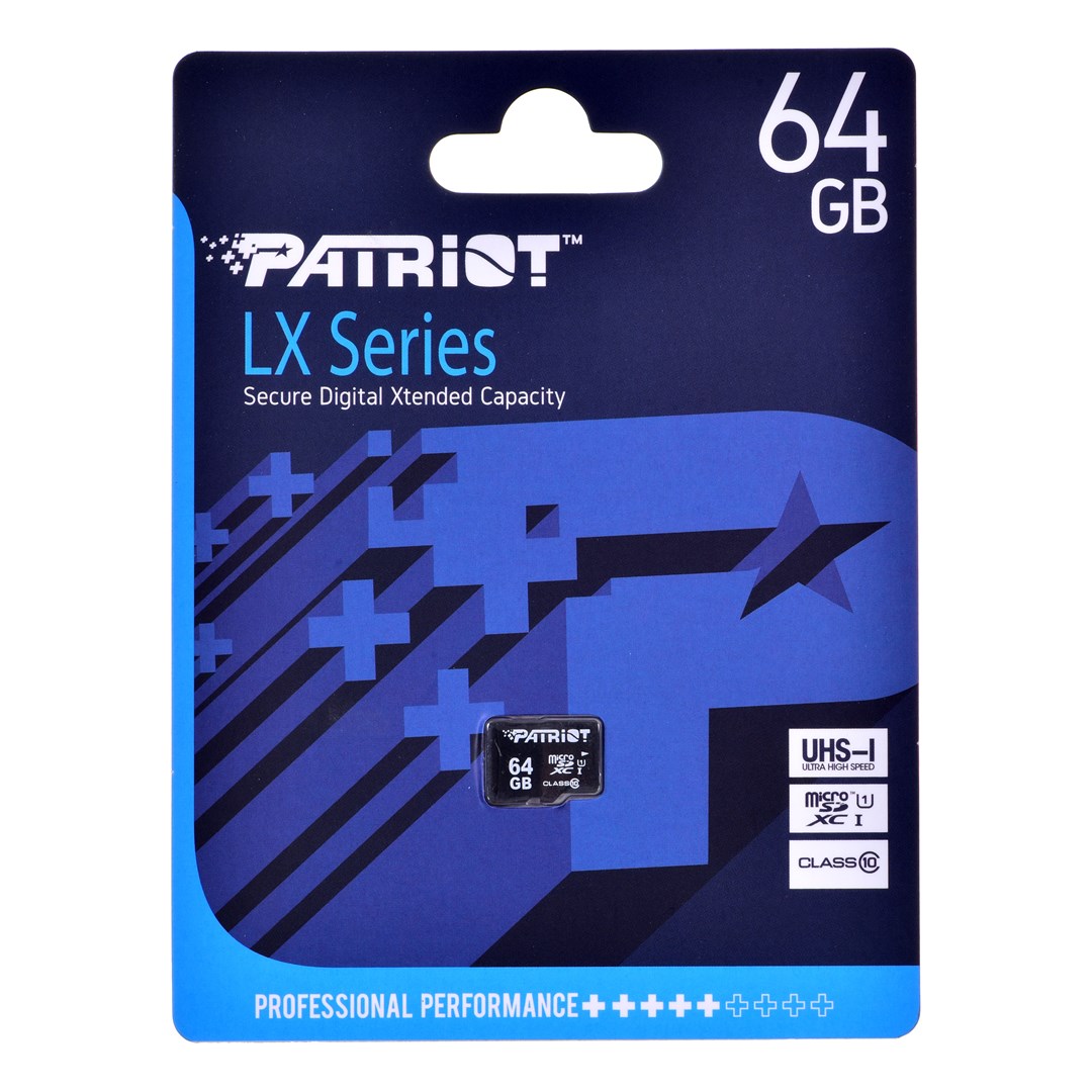 PATRIOT Karta MicroSDXC 64GB LX Series