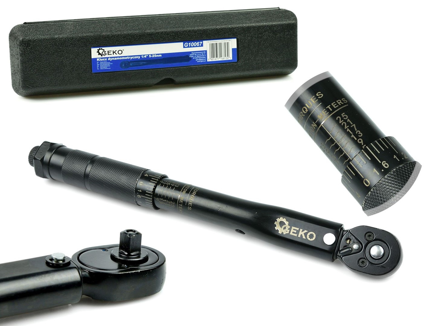 GEKO 1/4" dinamometriskā atslēga 5-25Nm (G10067)