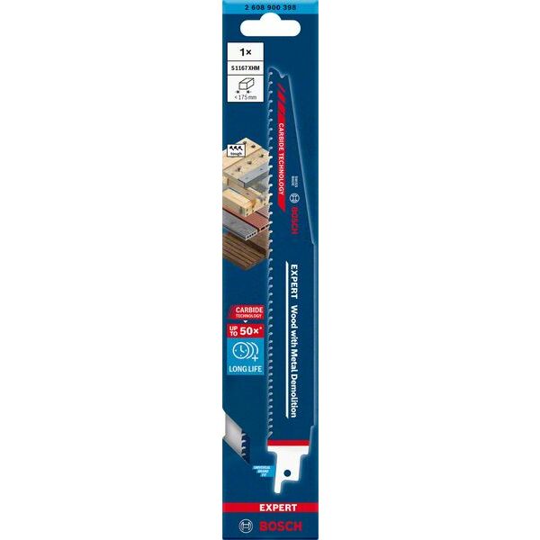 1 Zobenzāģa asmens S1167XHM TWood&MetalDemol Bosch