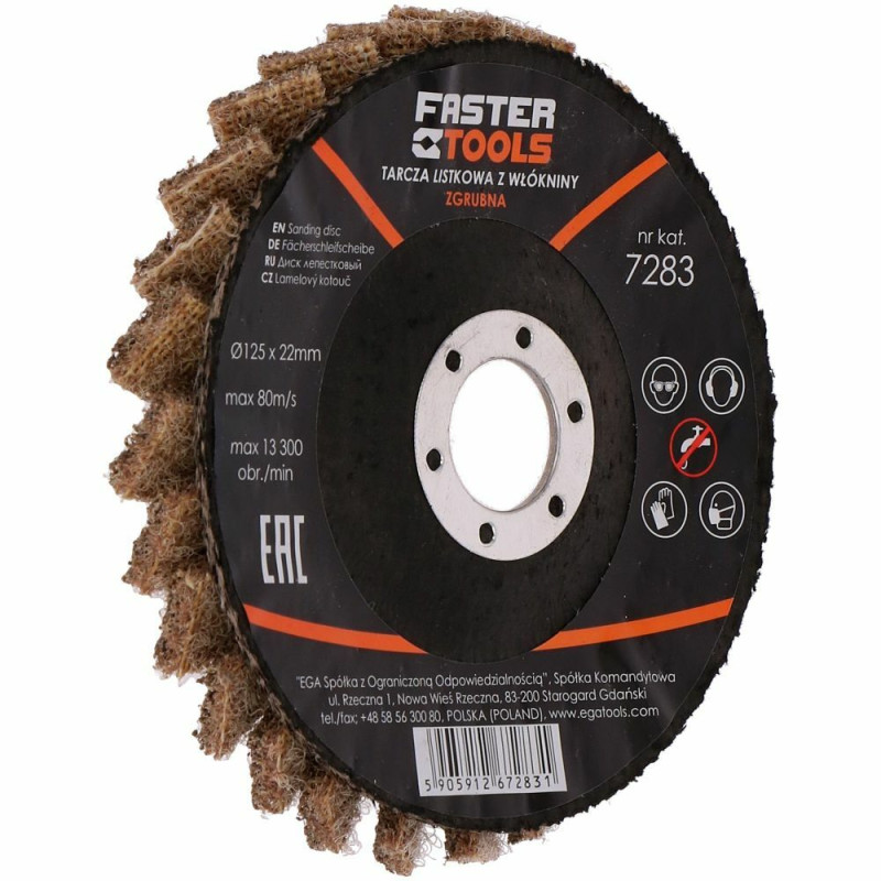 EGA Tools 125mm lokšņveida slīpējamais disks