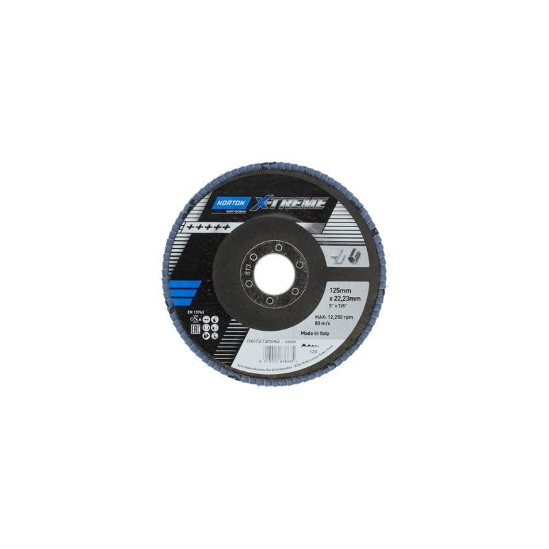 Norton Abrasives 125mm Lokšņveida slīpējamais disks