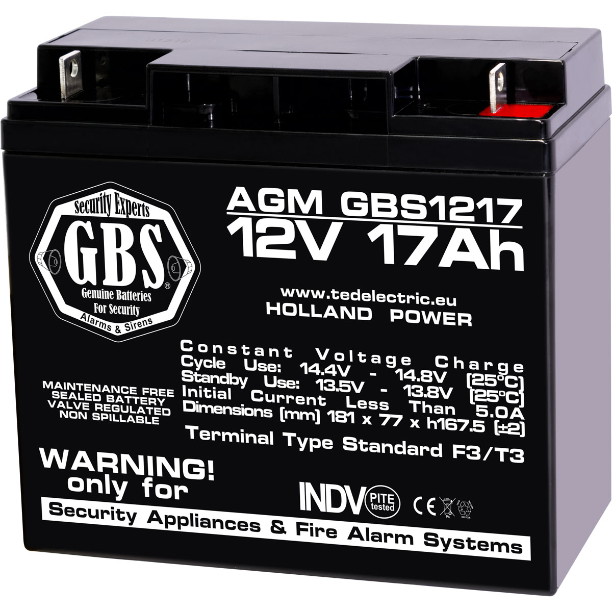 12V 17Ah akumulators :: AGM :
