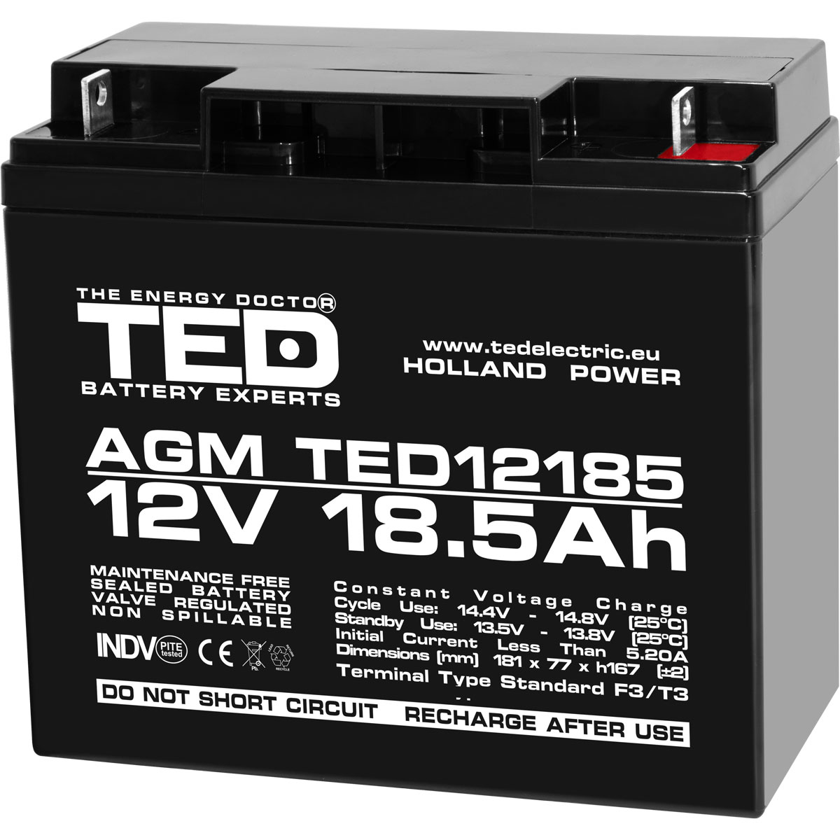 TED ® 12V 18.5Ah akumulators