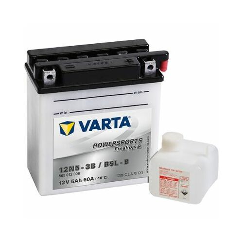 Startera akumulatoru baterija VARTA 12N5-3B/B5L-B, 5Ah