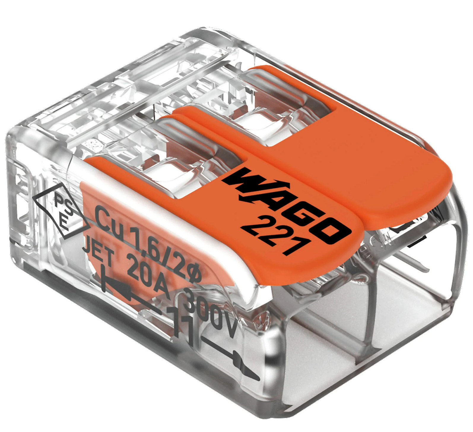 WAGO 2-kontaktu spaile 21-412 1gb. Fine-stranded