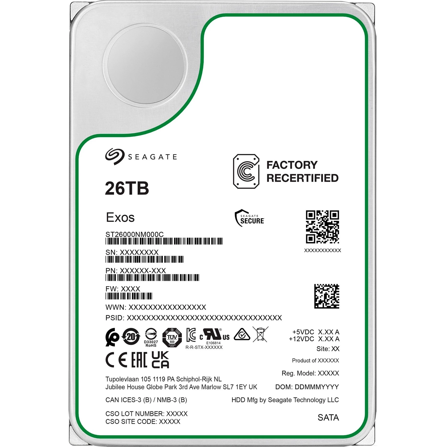 3.5 collu SEAGATE Exos 26TB
