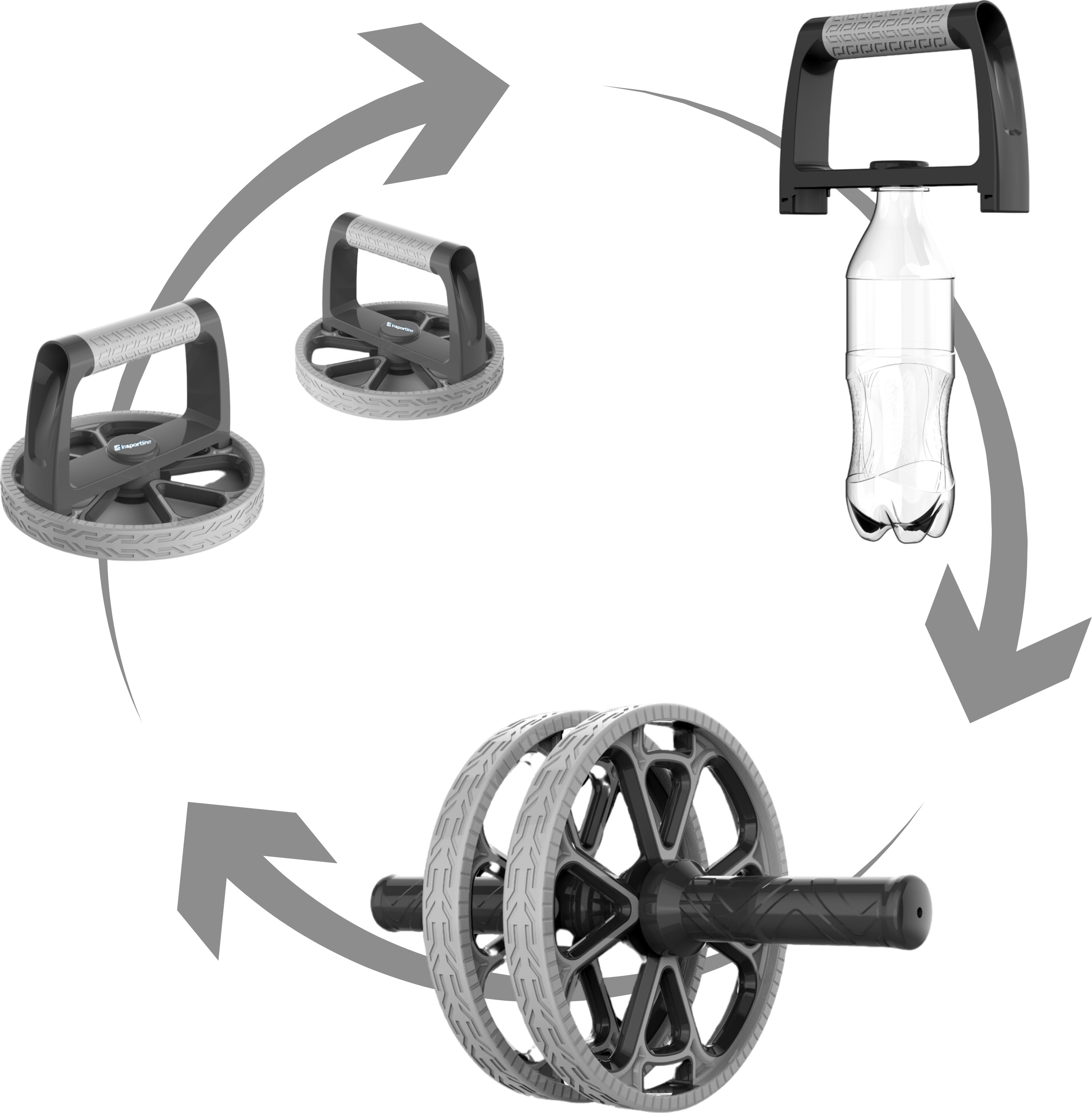 3-in-1 Ab Roller inSPORTline Pushabroll |