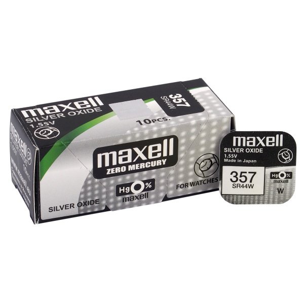 357 baterijas 1.55V Maxell sudraba-oksīda