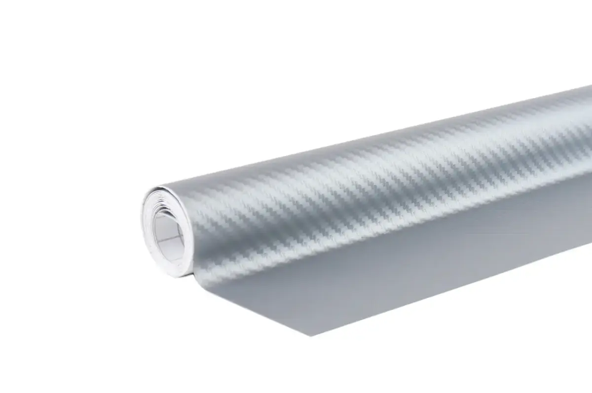 3D oglekļa šķiedras (carbon) plēve, sudraba