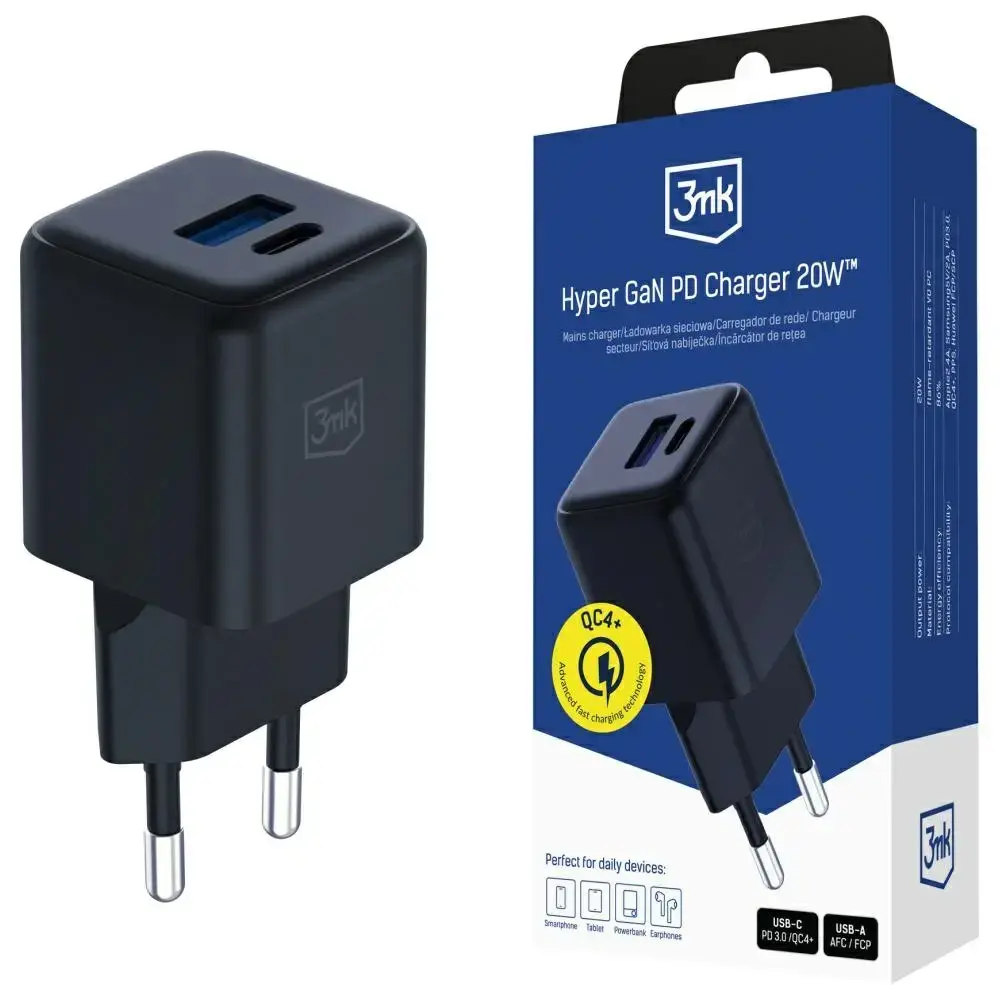 3mk Hyper GaN Charger 20W QC4+