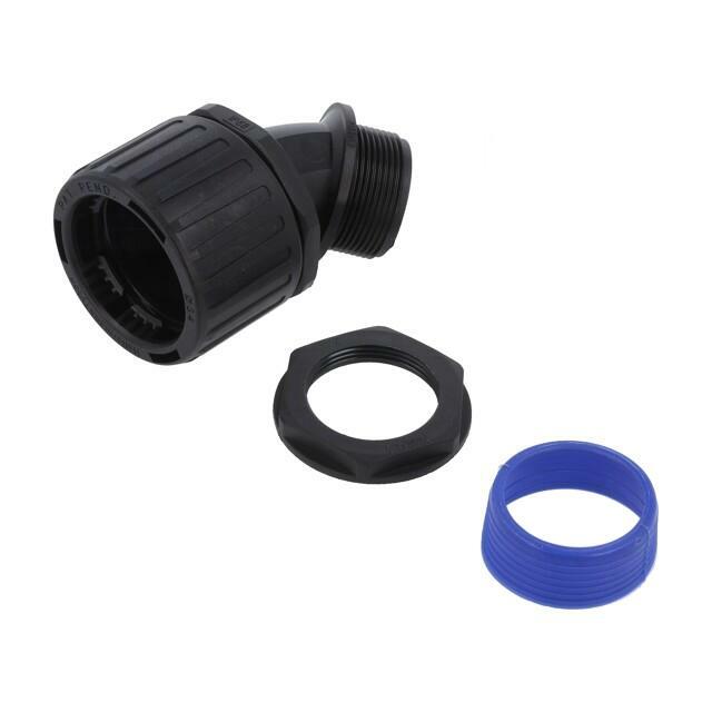 HELLERMANNTYTON 45° angled connector; polyamide; HelaGuard