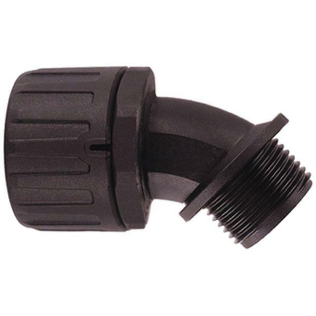 HELLERMANNTYTON 45° angled connector; Thread: metric