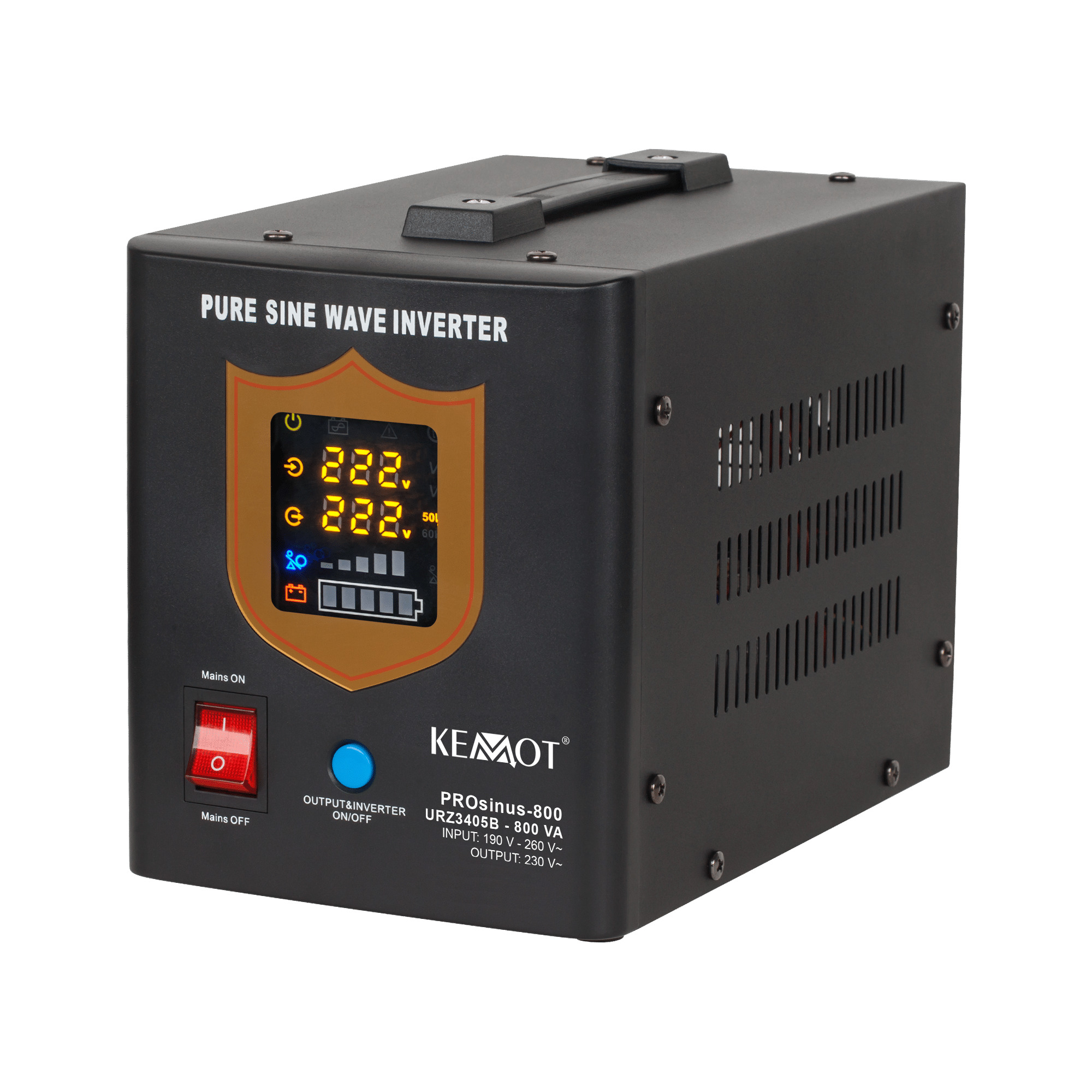 500W, Tīras Sinusoīdas Invertors - UPS