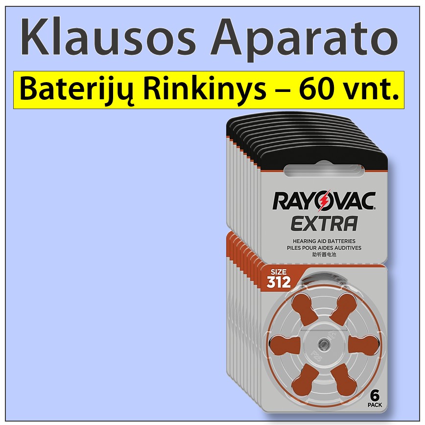 RAYOVAC 60 gab. Ekonomiskais Komplekts Dzirdes