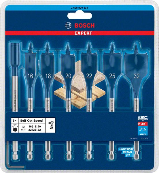 7 Spalvurbju komplekts 16/18/20/22/25/32 mm Bosch