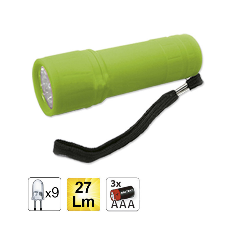 9 LED kabatas lukturis zaļšs, JBM